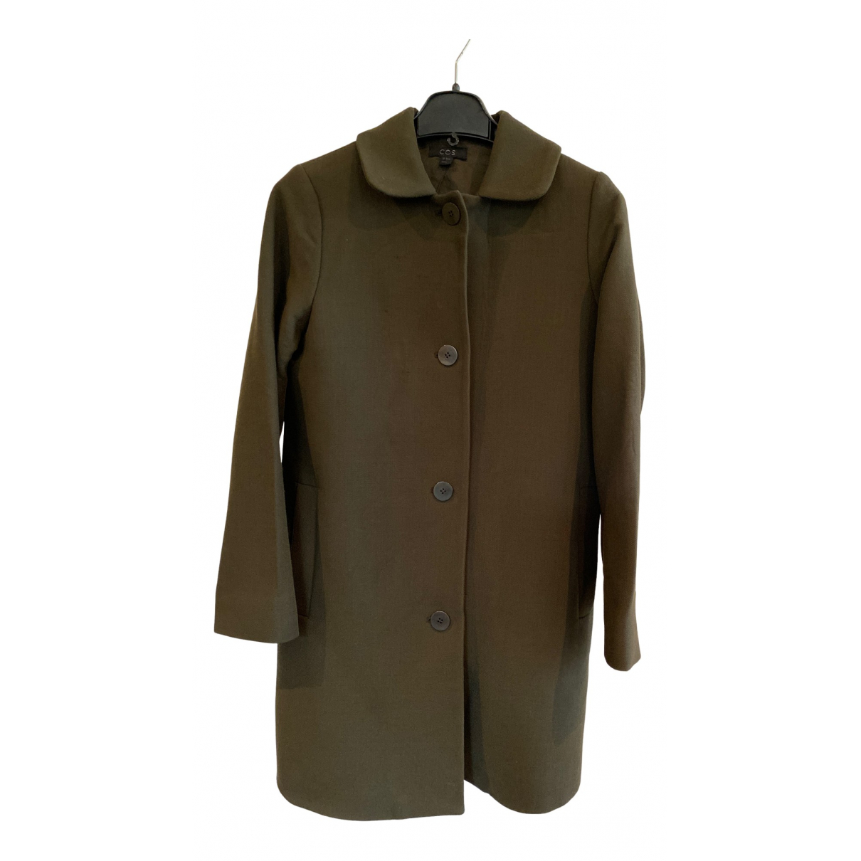 Wool coat Cos Khaki size 34 FR in Wool 